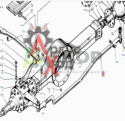 131-3003052 Тяга рулевая поперечная в сборе